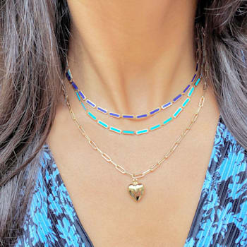 20 inch Baguette Turquoise Necklace