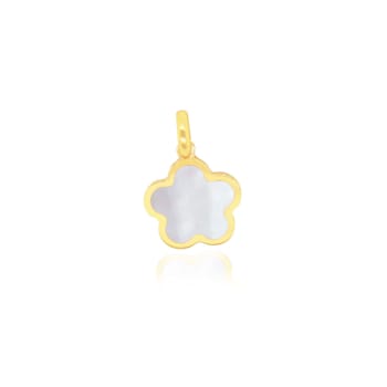 Mini Mother of Pearl Flower Charm