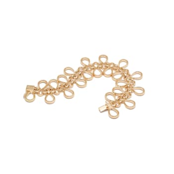 Anniversary100 bracelet smooth band infinity draw in yellow gold 18k.
size M/L
