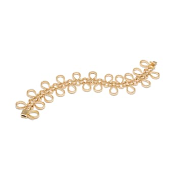Anniversary100 bracelet smooth band infinity draw in yellow gold 18k.
size M/L