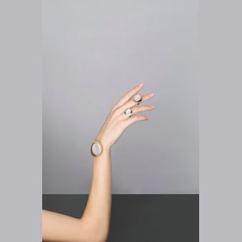 Atolli medium ring in yellow gold 18k and diamonds pavé 0.71ct