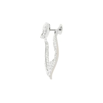 Anniversary100 large round earrings in white gold 18k with white
diamonds pavé 5.13ct