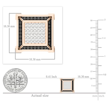 Dazzlingrock Collection 0.12ctw White Diamond Stud Earrings in 14K Rose
Gold in Push Back