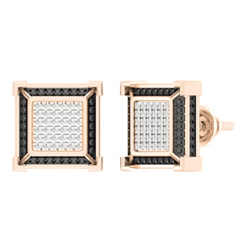 Dazzlingrock Collection 0.12ctw White Diamond Stud Earrings in 10K Rose
Gold in Screw Back
