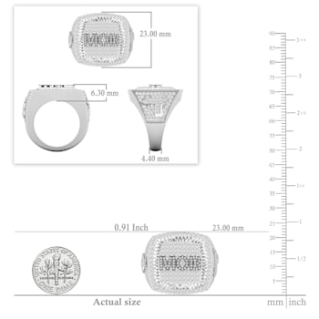 Dazzlingrock Collection Mixed Shapes White Diamond "MOB" Ring
4.40ctw 14K White Gold