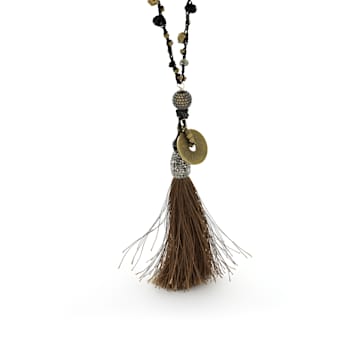 Night Zen Mixed Stone Knotted Necklace, Handmade by Amber Planet Earth.