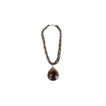 Mystic Fairy Quartz Woven Necklace, Handmade by Amber Planet Earth.