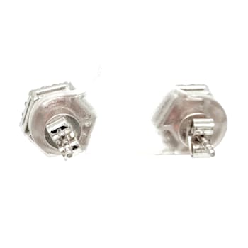 1.54 Ctw CVD Pink Diamond and 0.37 Ctw White Diamond Earrings in 14K WG
