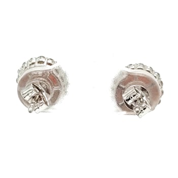 2.07 Ctw CVD Pink Diamond and 0.51 Ctw White Diamond Earrings in 14K WG