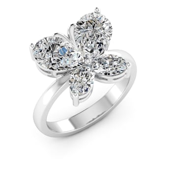 4.00 d.e.w cts Bellamoi Moissanite Butterfly Ring
