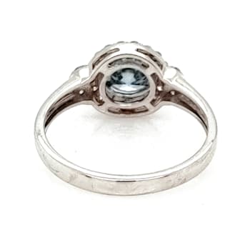 1.22 Ctw CVD Blue Diamond and 0.26 White Diamond Ring in 14K WG
