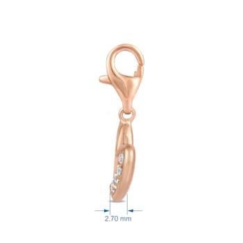 MFY x Anika 18K Rose Gold Over Sterling Silver with 1/10 cttw Lab-Grown
Diamond Heart Charms