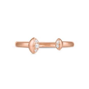 MFY x Anika Rose Gold Over Sterling Silver with 1/20 cttw Lab-Grown
Diamond Ring
