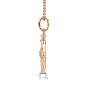 MFY x Anika Rose Gold over Sterling Silver with 0.03 Cttw Lab-Grown
Diamond Pendant