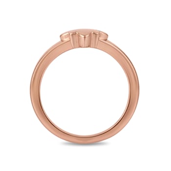MFY x Anika Rose Gold over Sterling Silver with 0.01 cttw Lab-Grown
Diamond Ring
