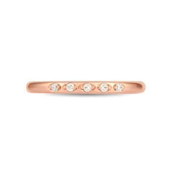 MFY x Anika Rose Gold over Sterling Silver with 0.07 cttw Lab-Grown
Diamond Ring