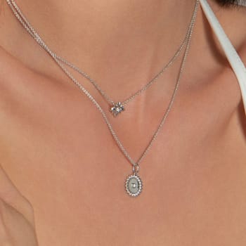 MFY x Anika Sterling Silver with 0.01 Cttw Lab-Grown Diamond Pendant