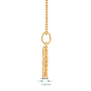 MFY x Anika Yellow Gold over Sterling Silver with 0.01 Cttw Lab-Grown
Diamond Pendant