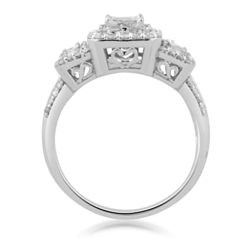 White Diamond 10K White Gold Engagement Ring 1.00Ctw.