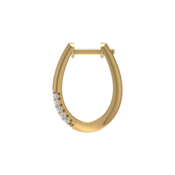 Jewelili Verifine Lana 18KT 2.5 micron over Sterling Silver and 0.2ctw
Diamond Huggie Earrings