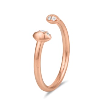 MFY x Anika Rose Gold Over Sterling Silver with 1/20 cttw Lab-Grown
Diamond Ring