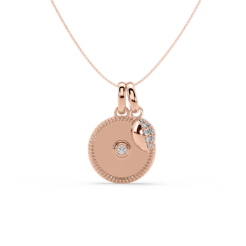 MFY x Anika Rose Gold over Sterling Silver with 0.07 Cttw Lab Grown
Diamond Pendant