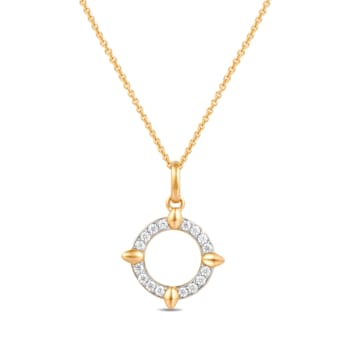 MFY x Anika Yellow Gold over Sterling Silver with 1/6 Cttw Lab-Grown
Diamond Necklace
