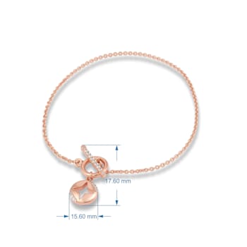MFY x Anika Rose Gold over Sterling Silver with 1/6 Cttw Lab-Grown
Diamond Bracelet