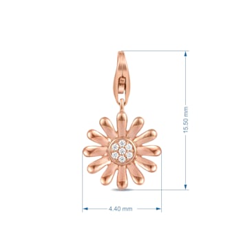 MFY x Anika 18K Rose Gold Over Sterling Silver with 1/20 Cttw Lab-Grown
Diamond Charms