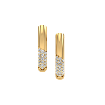 Jewelili Verifine Lana 18KT 2.5 micron over Sterling Silver and 0.2ctw
Diamond Huggie Earrings