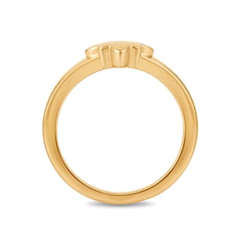 MFY x Anika Yellow Gold over Sterling Silver with 0.01 cttw Lab-Grown
Diamond Ring
