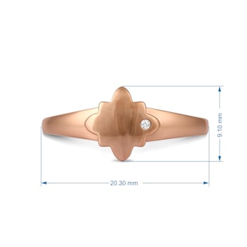 MFY x Anika Rose Gold over Sterling Silver with 0.01 cttw Lab-Grown
Diamond Ring