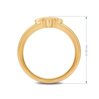 MFY x Anika Yellow Gold over Sterling Silver with 0.01 cttw Lab-Grown
Diamond Ring