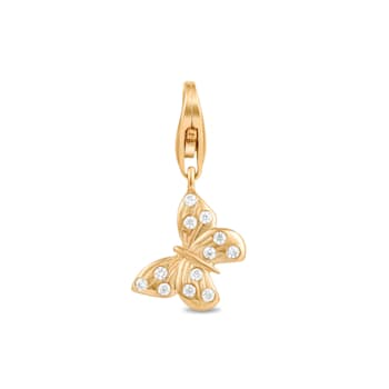 MFY x Anika 18K Yellow Gold Over Sterling Silver with 1/10 cttw
Lab-Grown Diamond Butterfly Charms