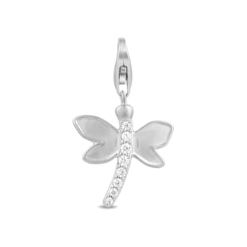 MFY x Anika Sterling Silver with 1/10 cttw Lab-Grown Diamond Dragonfly Charms