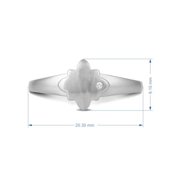 MFY x Anika Sterling Silver with 0.01 cttw Lab-Grown Diamond Ring