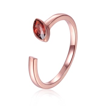Red Garnet January Birthstone Marquise Ring