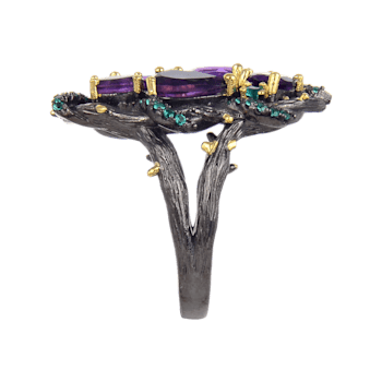 Exotic Nature Inspired Amethyst Ring