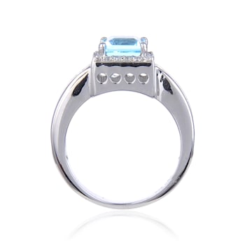 Classic Sterling Silver Blue Topaz Ring