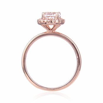 Signature Round Rose Gold White Topaz Ring