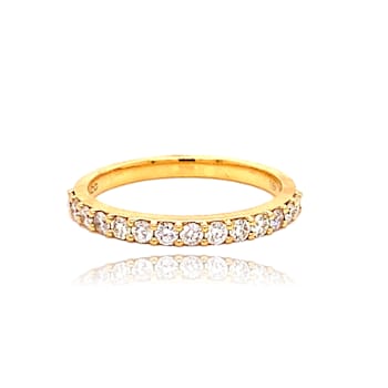 18K Yellow Gold Diamond Stackable Band