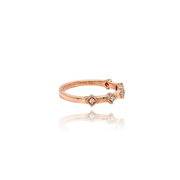 14K Rose Gold Stackable Diamond Band