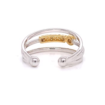 18K White and Yellow Gold Diamond Ring