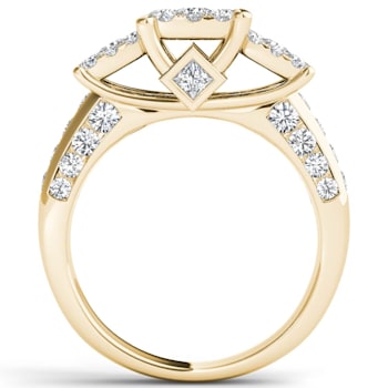 10K Yellow Gold 1.5ctw Diamond Ladies Anniversary Engagement Ring (
I2-Clarity-H-I-Color )