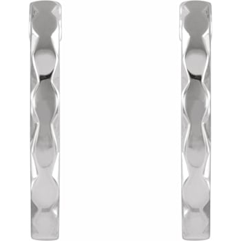 Sterling Silver Geometric Hoop Earrings for Women