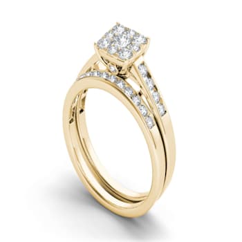 10K Yellow Gold .75ctw Diamond Anniversary Engagement Bridal Ring Set
Band (I2-Clarity-H-I-Color)
