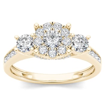 10K Yellow Gold 1.0ctw Diamond Anniversary Engagement Ring (
I2-Clarity-H-I-Color )