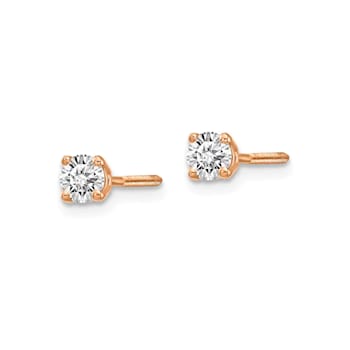 Diamond2Deal Lab Grown Diamond 14k Rose Gold Stud Earrings 2/5ctw
