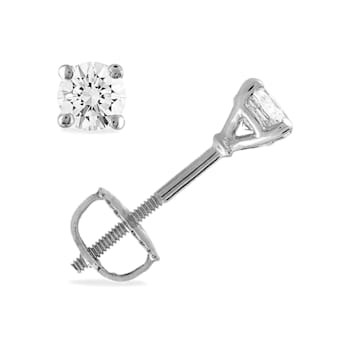 Diamond2Deal Lab Grown Diamond 14k White Gold Stud Earrings 1.0ctw