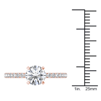 14K Rose Gold .75ctw Round Diamond Solitaire Engagement Ring (Color H-I,
Clarity I2)